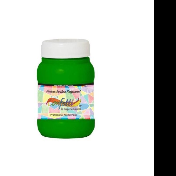 PINTURA ACRILICA CONFETTI 100ML. VERDE BRILLANTE 133 PZA